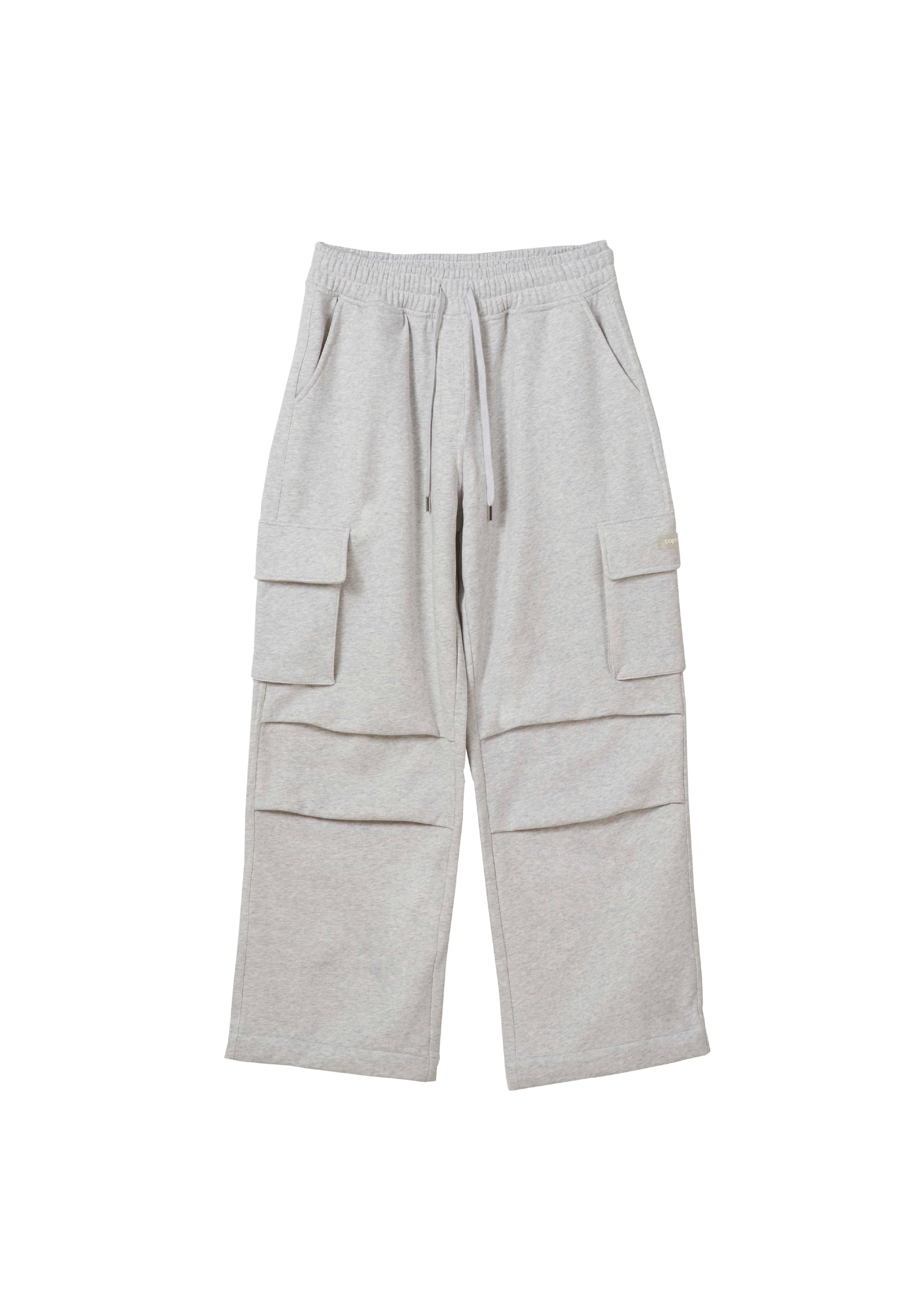 Gray wide leg sweatpants