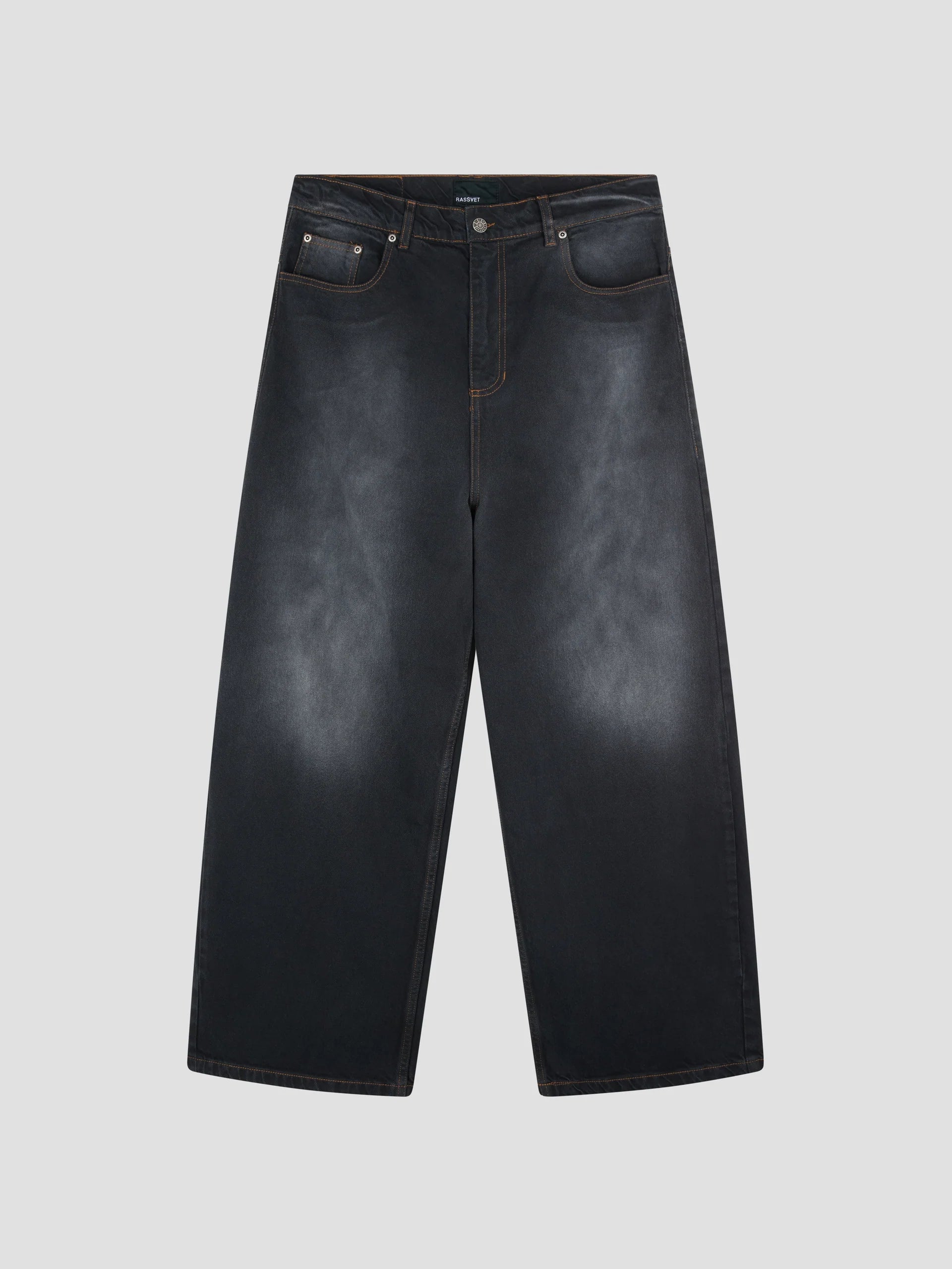 Men Sun Dyed Baggy Denim Pants Woven
