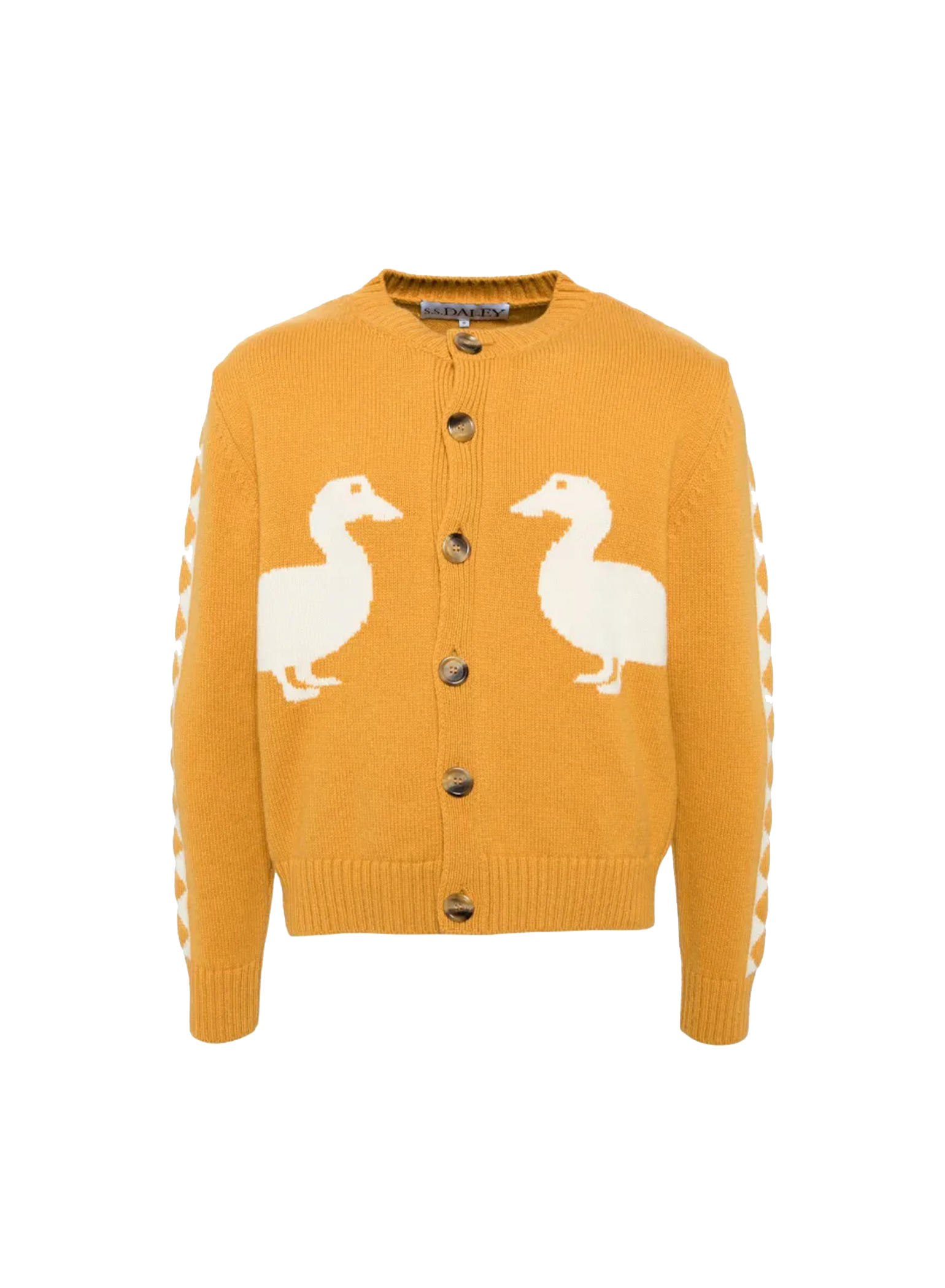 Duck Motif Lambswool Cardigan