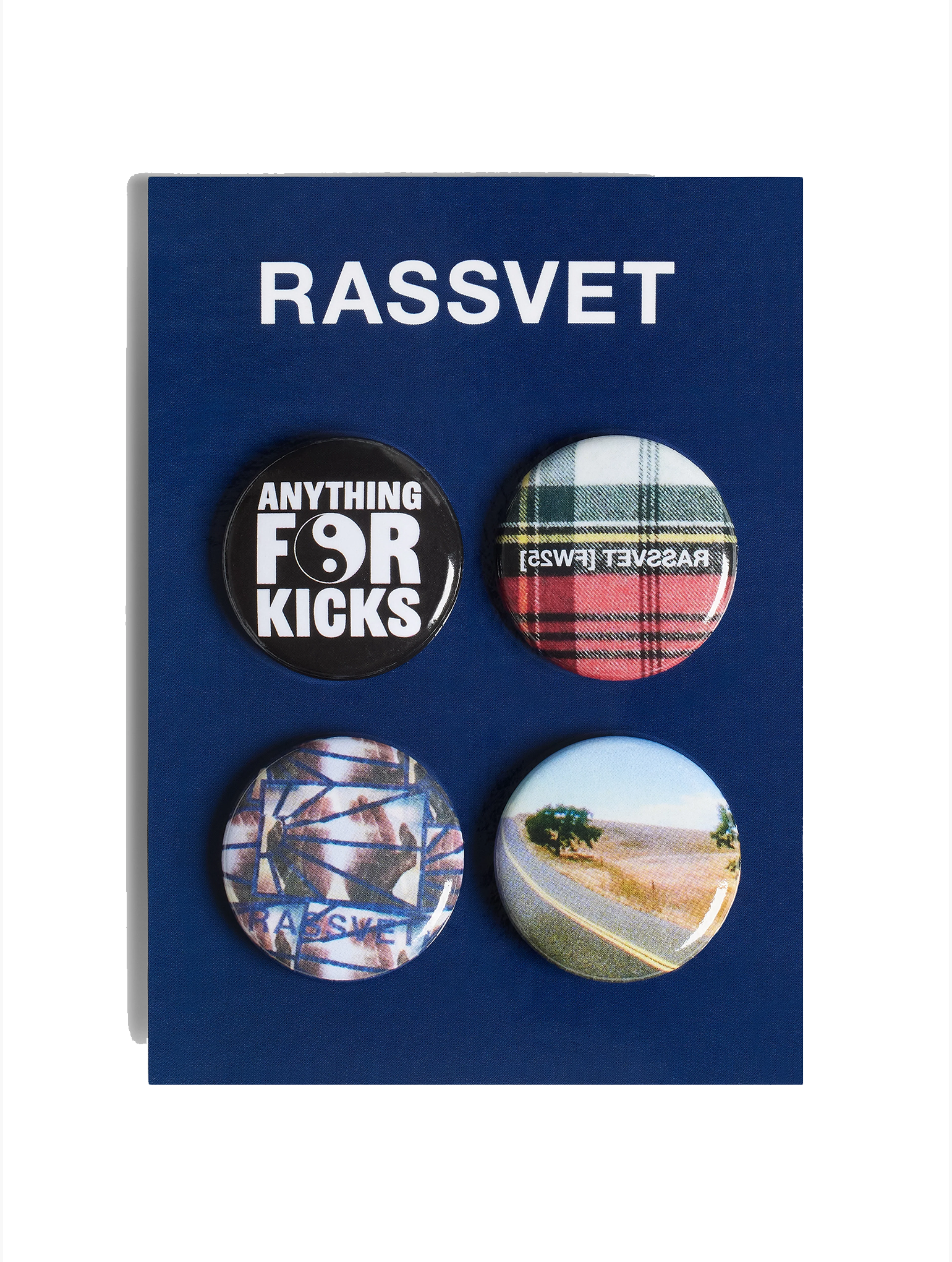 Unisex Set Of 4 Pins Plastic