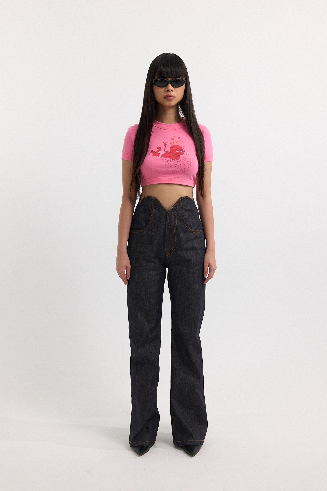 Heart Denim Pants