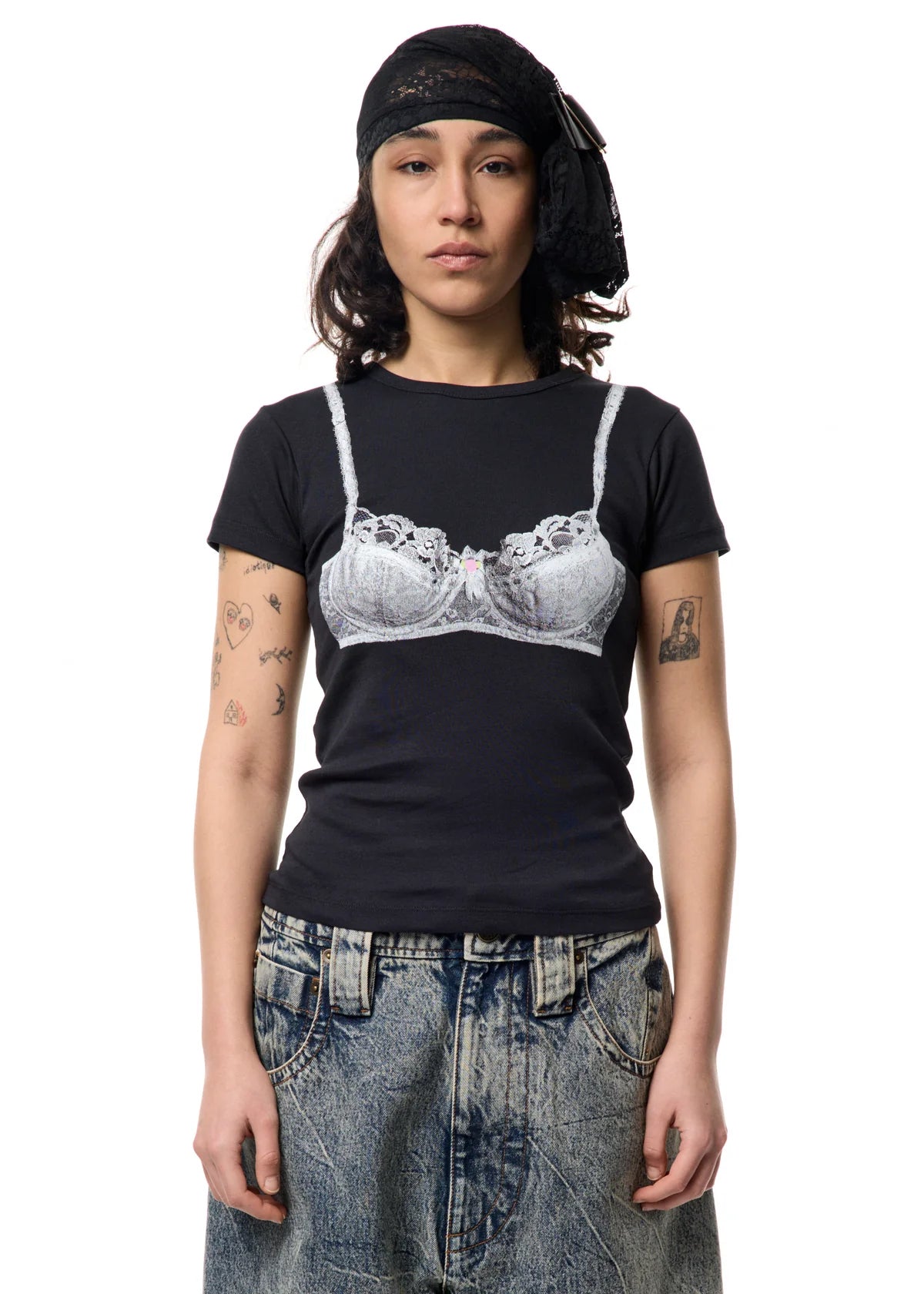 Women Bra Baby Tee Knit