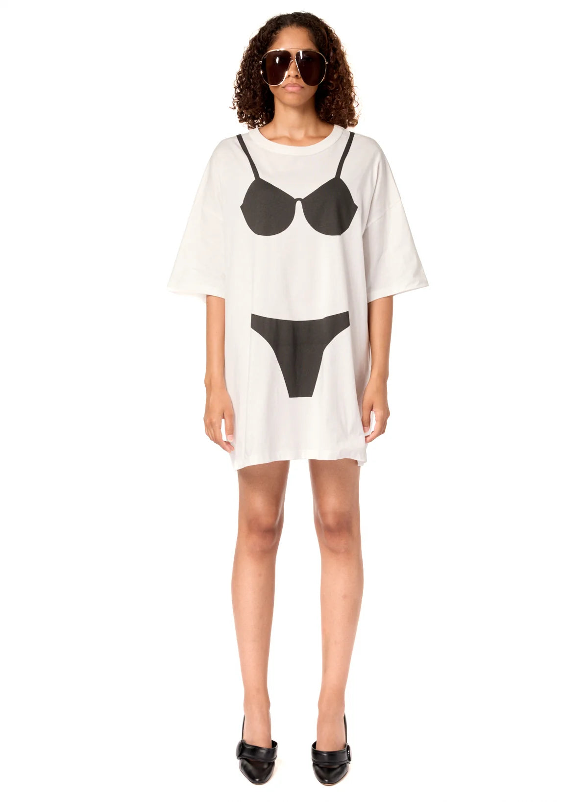 Women Trompe L'oeil Tall Tee Knit
