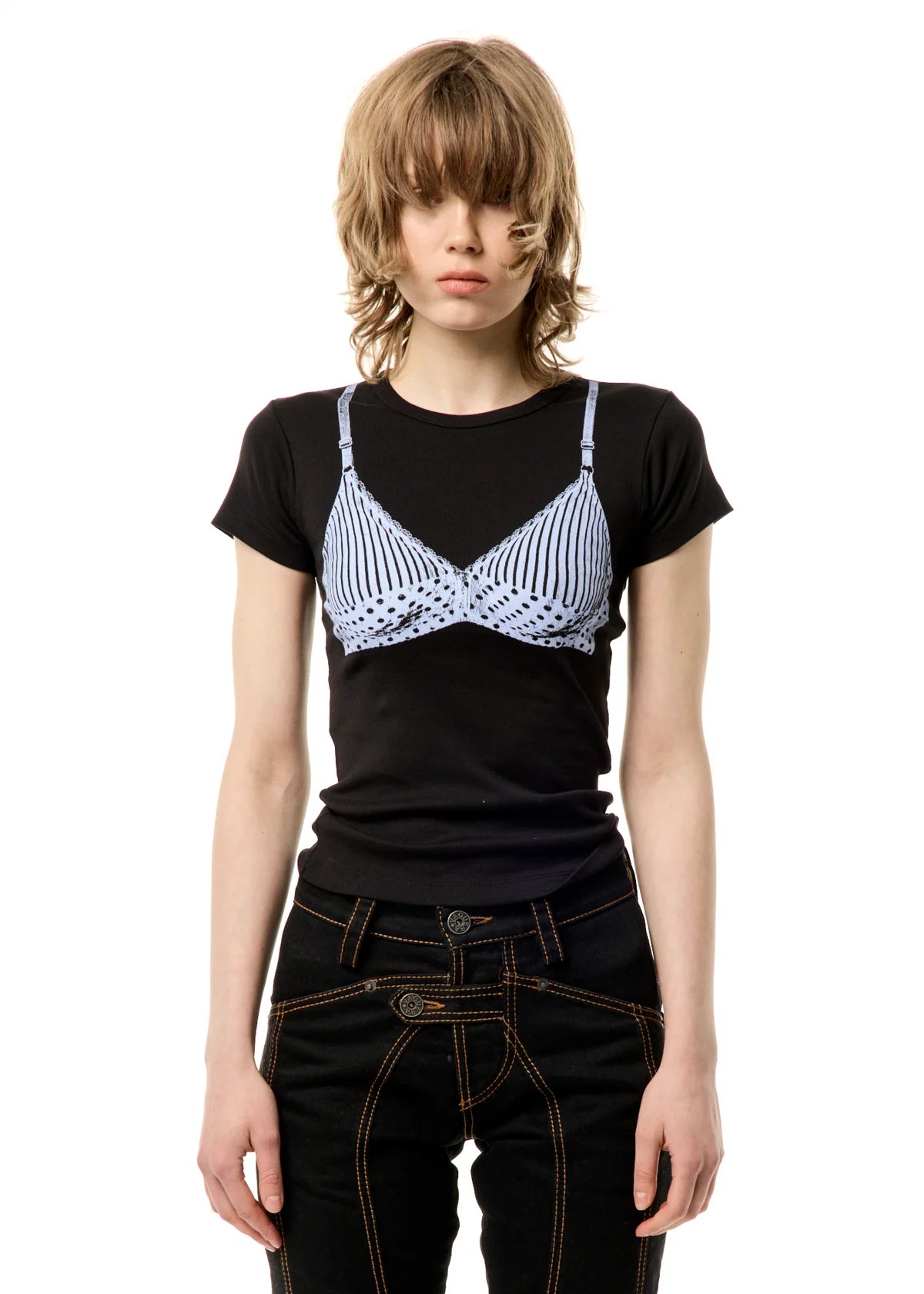 Women Bra Baby Tee Knit