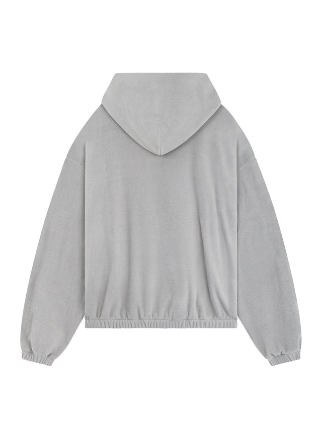 Fleece hooded zip-up jumper