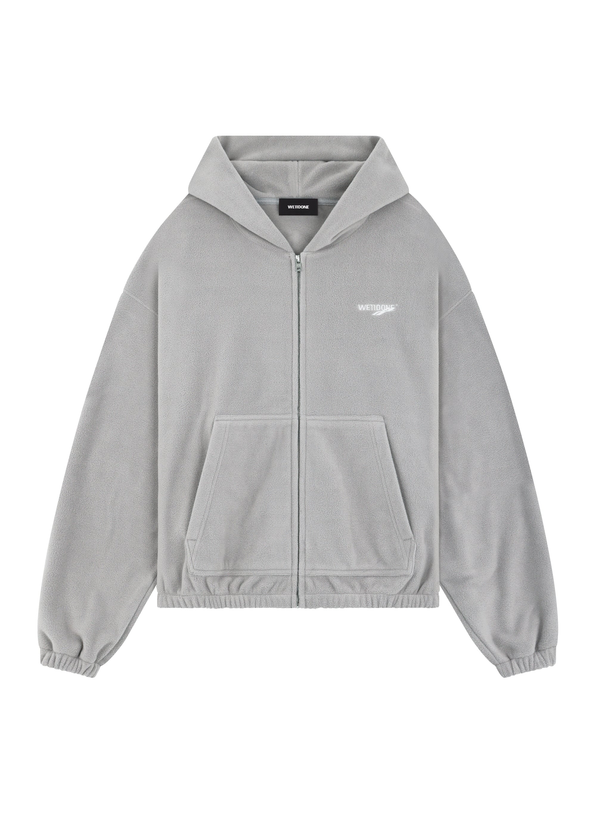 Fleece hooded zip-up jumper