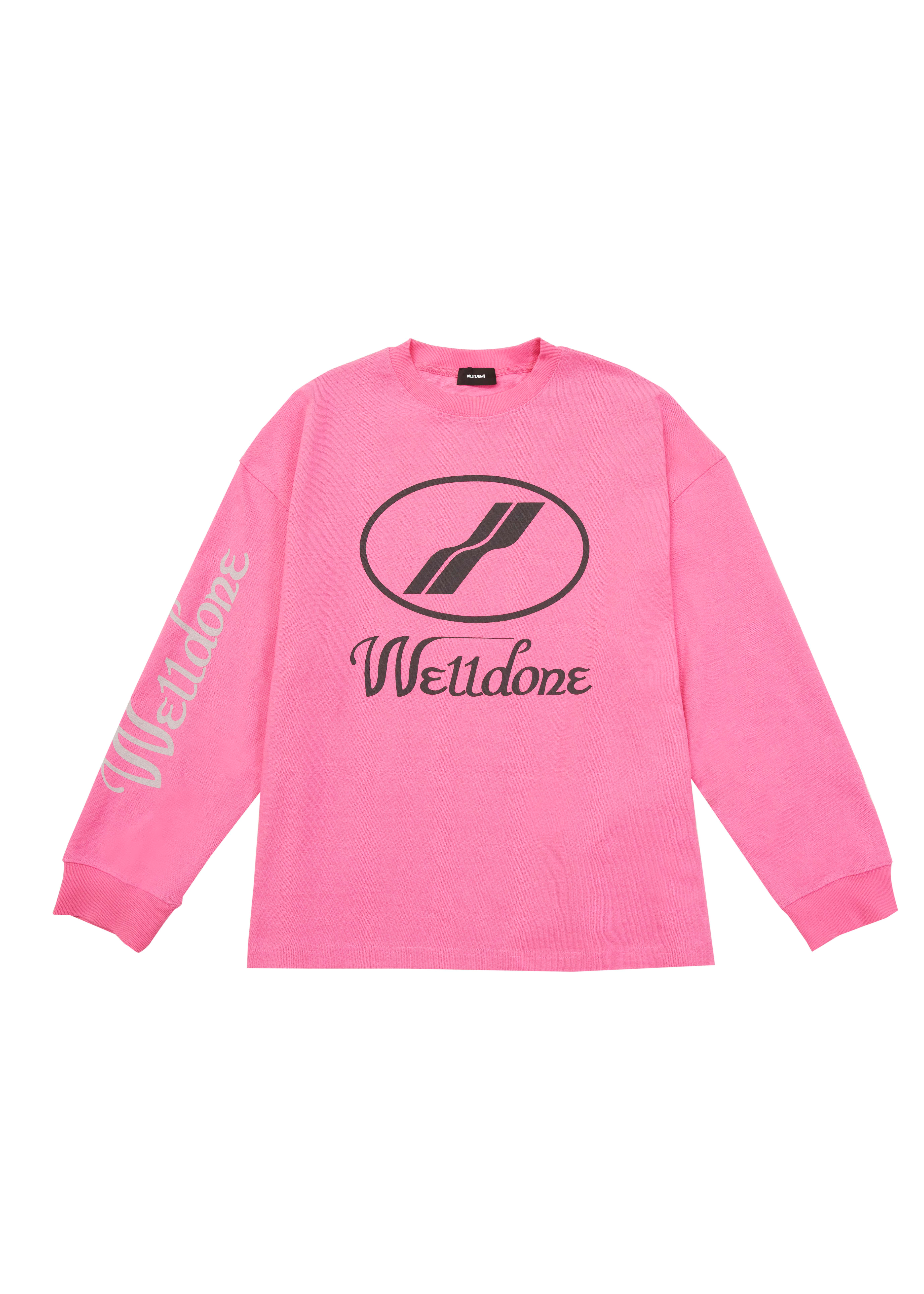 Pink print logo top