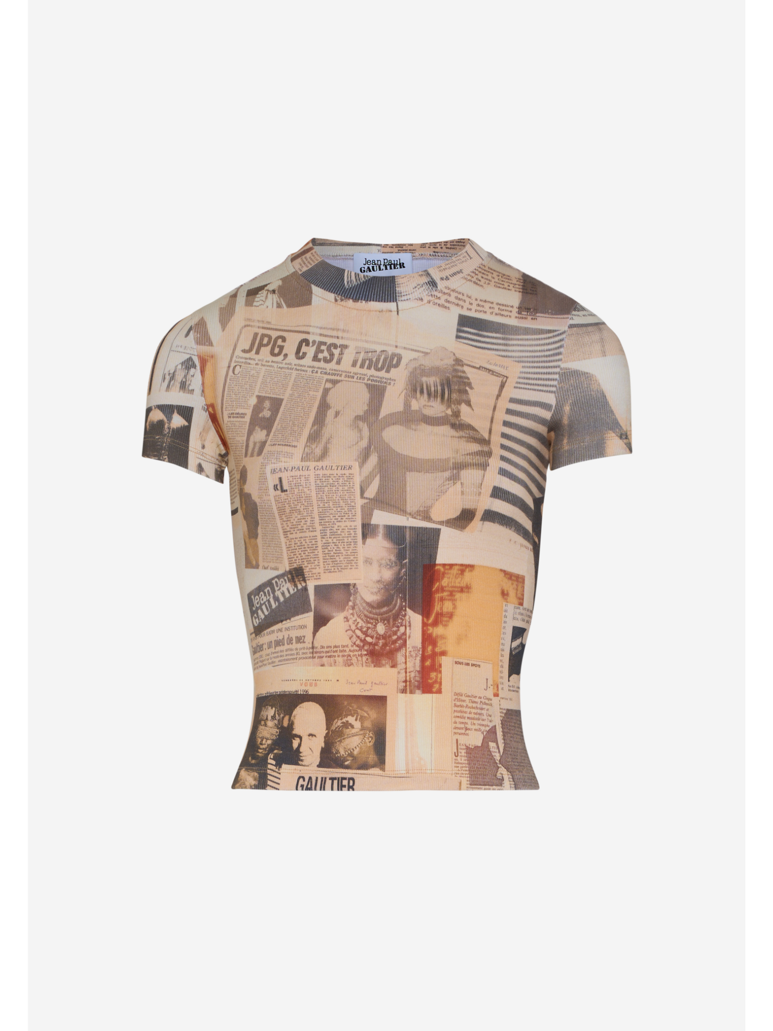 Mesh Double Sleeves Baby Tee Printed "journal"